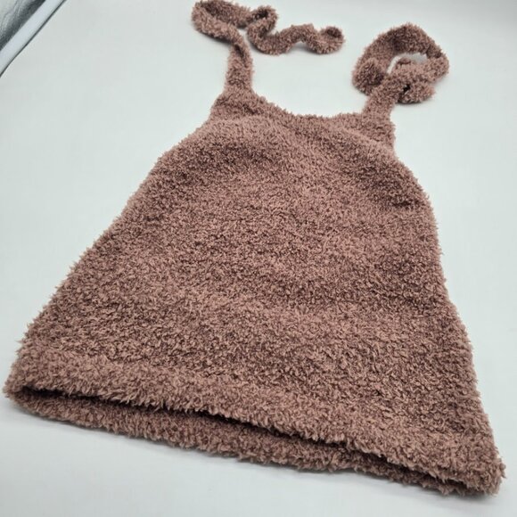 SKIMS Cozy Knit Halter Tank Womens L XL Rose Clay Tie Back - Picture 9 of 10